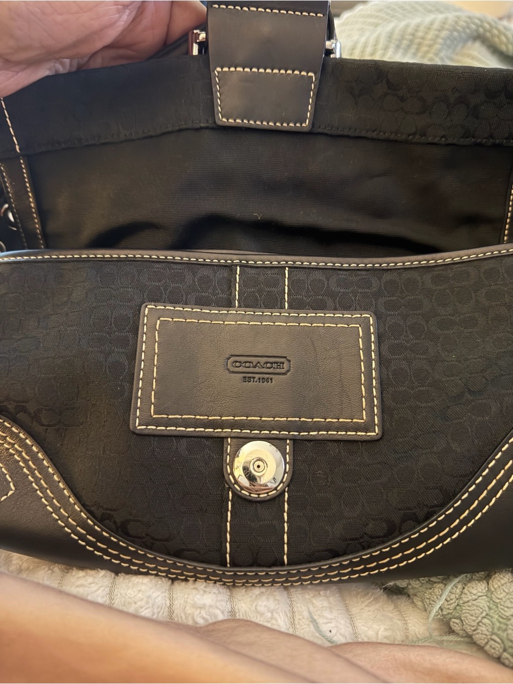 Coach SoHo Y2K Buckle Signature Baguette Shoulder Bag - Gently Loved No 3628 - Picture 6 of 9